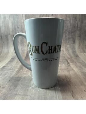 Rum Chata Horchata Con Ron 6" Tall Mug White & Gold Coffee Cup Mug